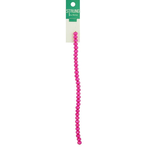 8mm Pink Colour Faceted Strung Beads